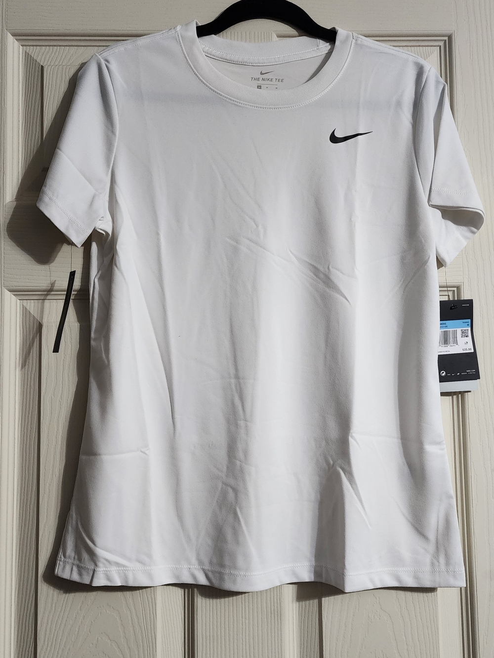 Womens Nike White Short Sleeve Athletic Tee Sz M
